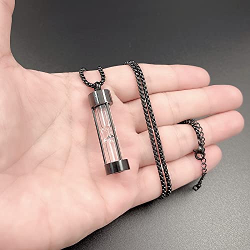 YOUFENG Urn Necklace for Ashes Timeless Hourglass Memorial Pendant Keepsake Cremation Jewelry for Human Pet Ashes3