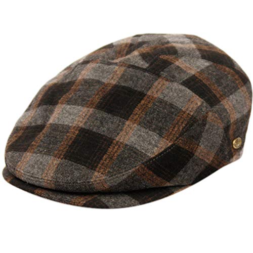 Epoch hats Wool Blend Hollywood Men's Graham Paneled Flat Ivy Cap (L/XL, IV3008DK Gray)
