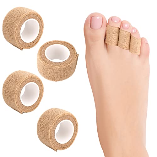 OOTSR Protección de los dedos de los pies, vendajes desechables acolchados para dedos en martillo, férulas para callos, ampollas, dedos en martillo (L177'-4Pack)