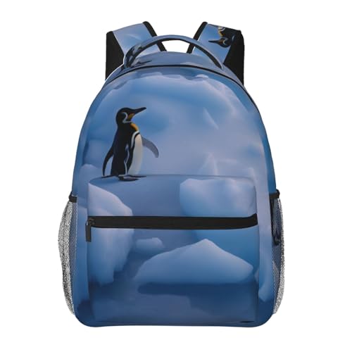 Sac à dos ordinateur portable grand volume imprimé pingouins pour ado et adulte