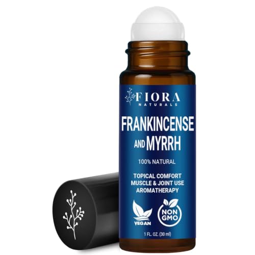 Image of Frankincense and Myrrh Essential Oil Roll-On - 100% Pure Natural and Prediluted Oil Blend, Aromatherapy Massage Oil, Anointing Oil, Frankincense and Myrrh Body Oil for Relaxation & Daily Self-Care