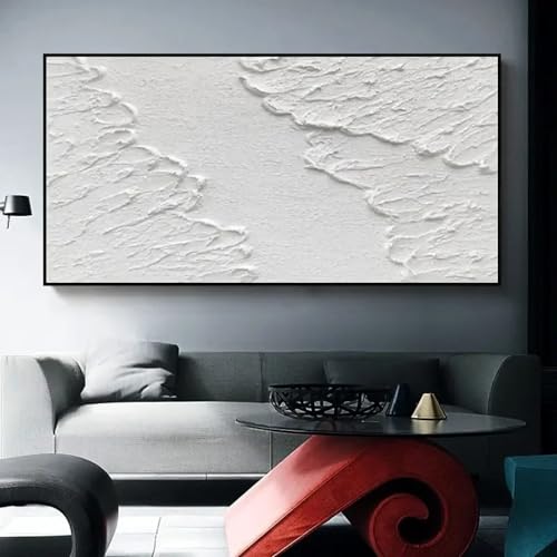 Peinture murale abstraite en 3D affiches et impressions blanche