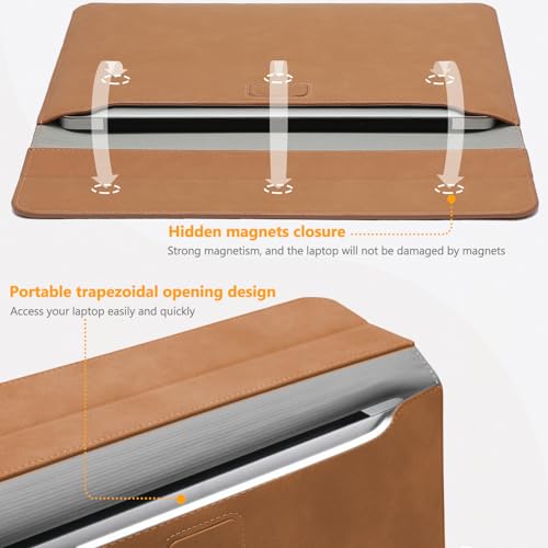 HYZUO 15 Inch Laptop Case Bag Sleeve with Stand for MacBook Air 15 M5 M4 A3241 M3 A3114 M2 A2941 2026-2023 - Image 4