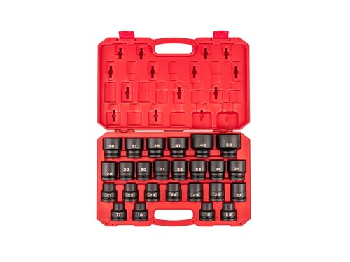 Image of TEKTON 3 /4 Inch Drive Impact Socket Set, 25-Piece | SID93313