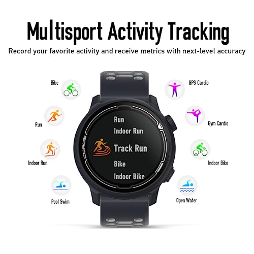 Image of COROS PACE 2 Sport Watch GPS Heart Rate Monitor, 20 Days Long Battery Life, Barometer, Lightweight, Strava, Training Plan, Navigation, Sleep Track, Swim, Bike, Run, Strength, Treadmill (Blue Silicone)