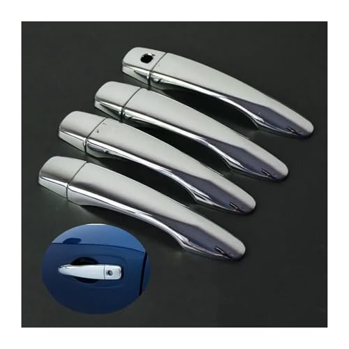 車外ドアハンドルカバー 用 エクストレイル T32 MK3 2015 2016 2017 2018 アクセサリーステッカー カーボンファイバー クローム カードアハンドルボウルカバー(Style5)