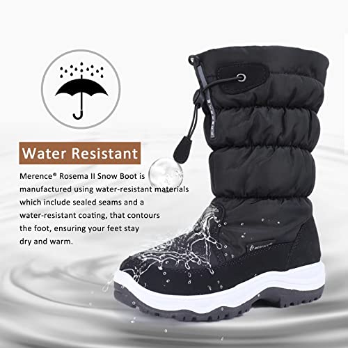 CIOR Women's Snow Boots Winter II Water-Resistant Fur Lined Frosty Warm Anti-Slip Boot U120WMX001-Black-384