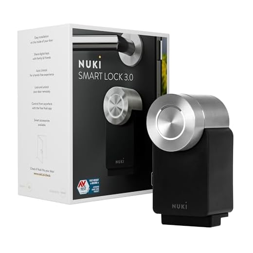 Nuki Smart Lock 3.0 Pro, Serrure connectée fonction Wi-Fi accès à distance, Serrure Smart Lock pour maison connectée, Fonctionne avec piles, Noir
