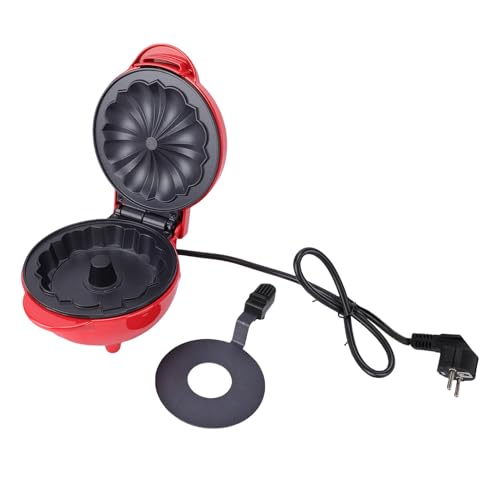 AUNMAS Máquina para Hacer Pasteles Compacta, Plancha para Gofres Antiadherente con Indicador de Luz Listo, para Gofres, Galletas, Pizza, Bocadillos para el Desayuno, Máquina para (Enchufe europeo