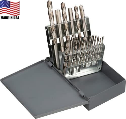 Chicago-Latrobe 52580 Ht18 High-Speed Steel Jobber Length Drill Bit And Hand Tap Set With Metal Case, Uncoated (Bright) Finish thumb #1