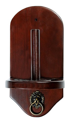 Iszy Billiards Wall Mount Pool Table Cone Chalk Holder, Mahogany Finish