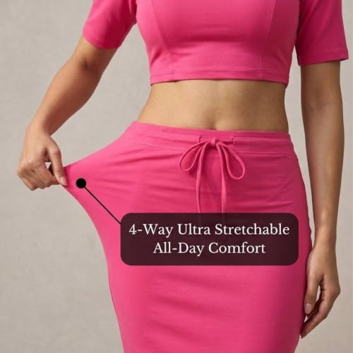 Image of Women's Saree Shapewear - Slim Fit Stretchable Petticoat for Sarees | Comfortable Waistband | Body Shaping Underskirt