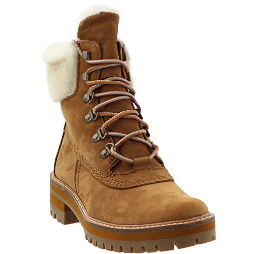 Timberland Timberland Womens Courmayeur Valley Shearling-Lined Rust Nubuck Boot - 6