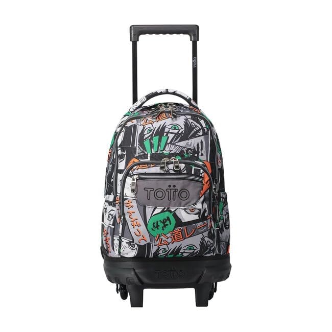 TOTTO Mochila escolar pequeña ruedas manga - Resma TAMAÑO MEDIANO