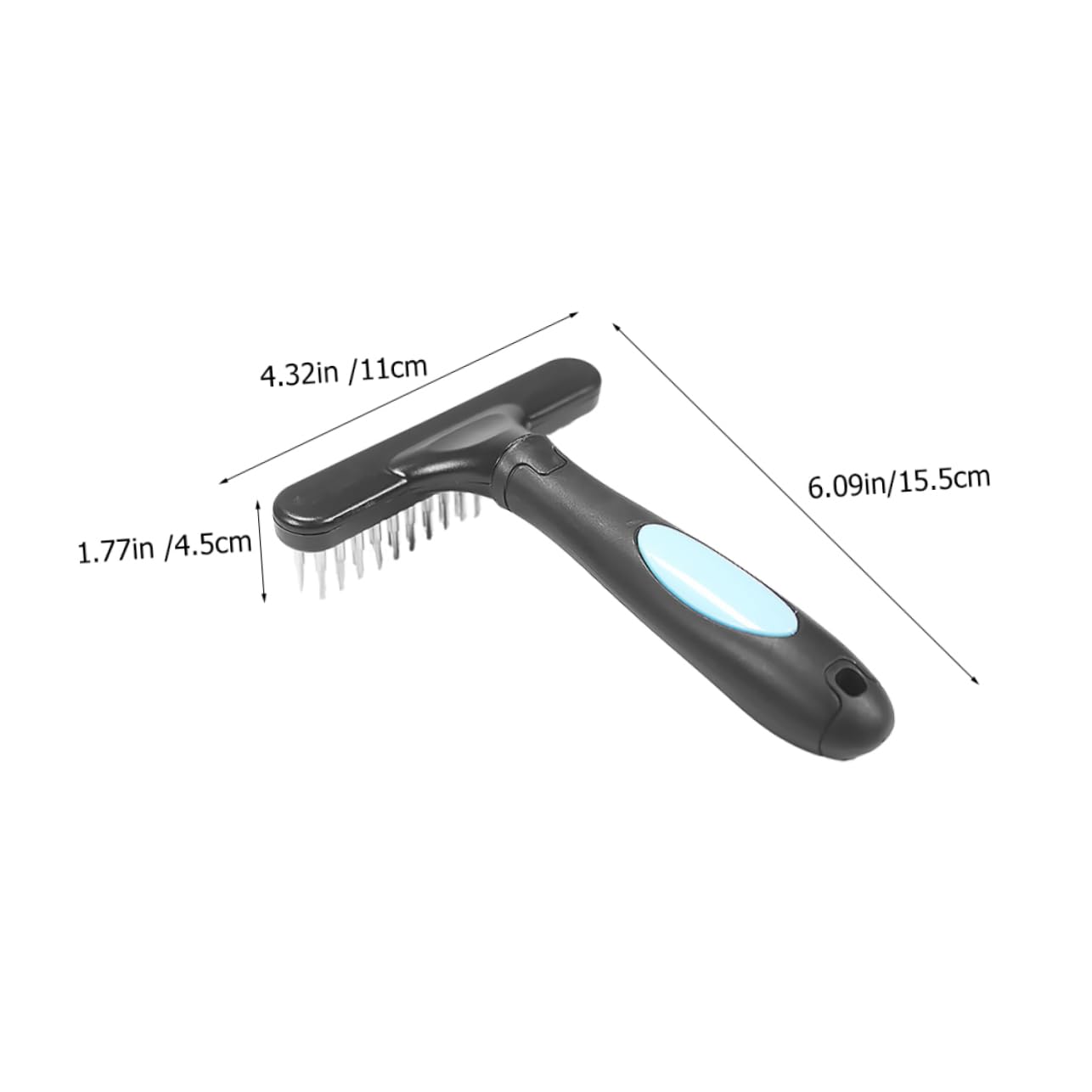 Abaodam Pet Nail Rake Comb for Dogs Deshedding Grooming Tool Comfortable Handle Metal Teeth Easy to Use at Home or Shop