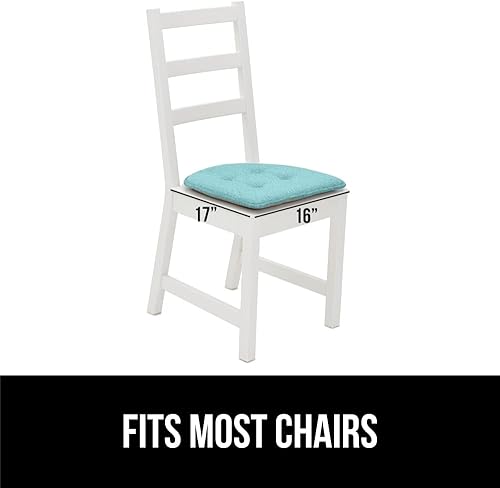 Miniatura 6 de Gorilla Grip Juego de 2 cojines de espuma viscoelástica copetudos para silla, cómodos cojines para comedor, respaldo antideslizante, mesa de cocina