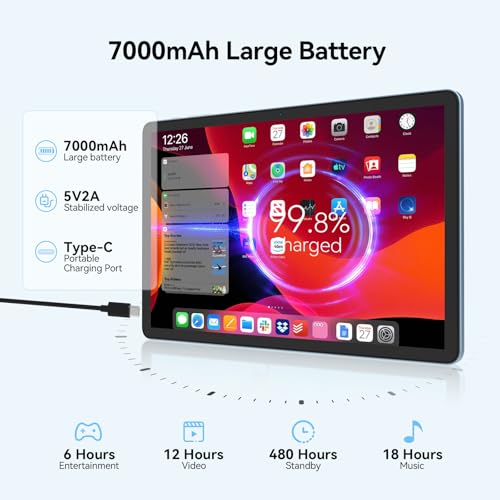 Image of Tablet 11 inch Android 16 Tablet, 2026 Update 128GB ROM 20GB RAM, 4G LTE Tablets, 5G WiFi+Cellular, Octa-Core MTK8786, 13+8 MP Rear and Front Camera,Incell FHD Screen, T-Mobile SIM Card Support