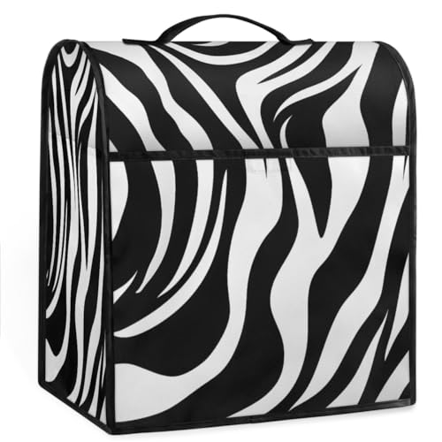Coffee Maker Cover Zebra Skin Texture Kitchen Appliance Covers Small Appliance Covers Blender Cover Juicer Cover Dust Covers for Kitchen Appliances with Top Handle and Pockets,Washable,C482