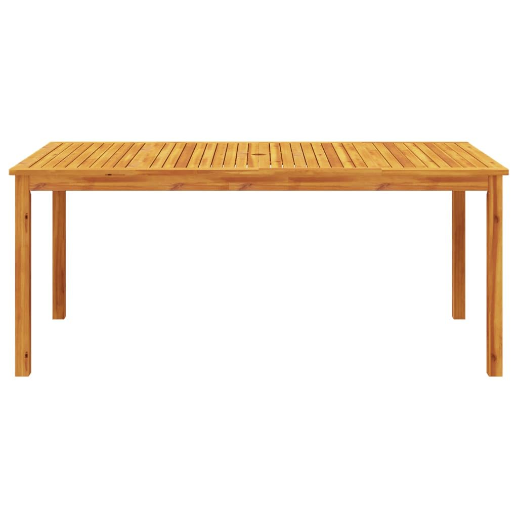 Homgoday Stół ogrodowy, drewniany stół tarasowy, stół ogrodowy, stół balkonowy, stolik do kawy, meble ogrodowe, stół do jadalni, 180 x 90 x 75 cm, lite drewno akacjowe