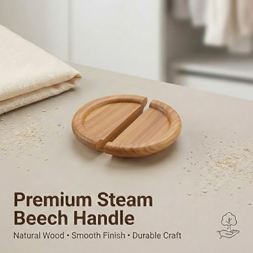 Image of Wooden Wardrobe Handle /Handle for Cabinet /Modern Teak Wood Handle /Door Handle for Wardrobe (6 * 3 Inch) Natural Wood Finish-| 3 Years Warranty |