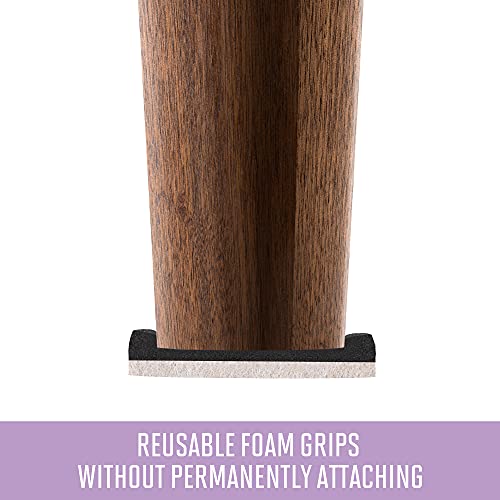 Super Sliders 3 1/2" Round Reusable Multi-Surface Furniture Sliders - Effortless Moving Across Hardwood, Carpet, Brown (8 Pack) #TOP5