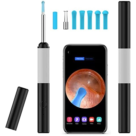Ear Wax Removal Kit, Ear Camera Professional 1920P FHD, Ear Otoscope Cleaner with 6 LED Lights, Wireless Earwax Remover Tool for Adults, Kids and Pets Connects to iOS & Android Cover