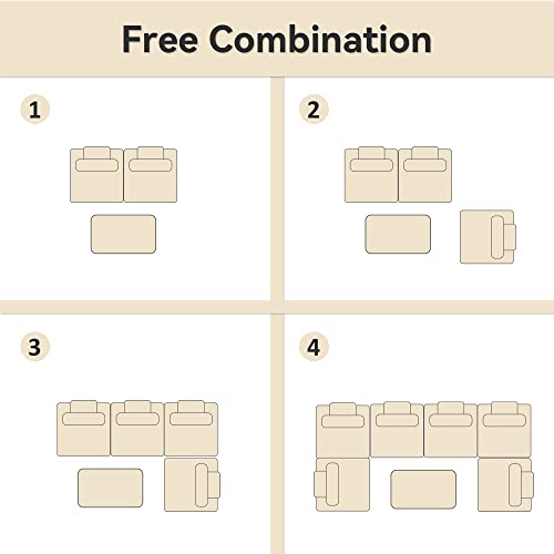 Lyuhome Modern Sectional Sofa Couch Square Modular Floor Single Sofa Chair With Removable Back Cushions Small Floor Tofu Couch For Bedroom, Living Room Red #TOP5