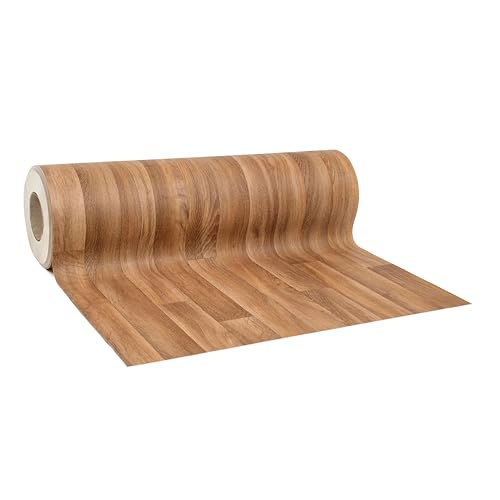 GIURI TESSUTI - Pavimento PVC BASIQ - Rivestimento in Vinile H 100cm, Venduto al Metro Lineare per Uso Residenziale Leggero - Impermeabile, Facile da Pulire, Superficie Antiscivolo (NAVORI RUST)