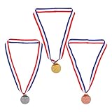 VICASKY Medaillen Schwimmen 3 Stück Gold Silber Bronze mit Detaillierten Inschriften für Trainingsanlagen und Schulsportfeste aus Metall