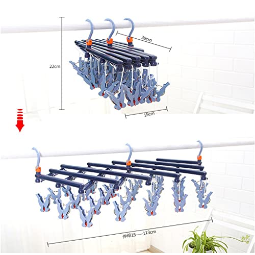 Support à linge multi-clip argento étendoir durable chaussettes et lingerie - 3