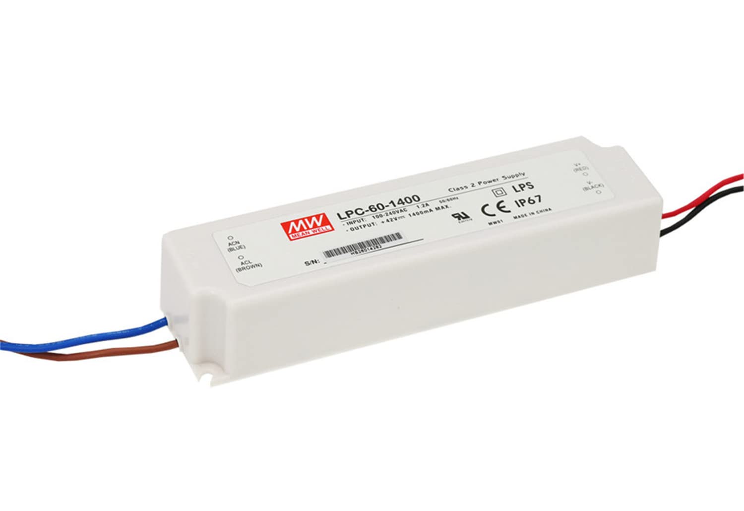Taiwan meanwell 1400mA constant current switching power supply LPC-60-1400 60W LED waterproof outdoor lighting-image-20