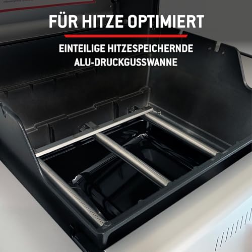 Weber Spirit E-210 Gasgrill / 2 Brenner, Snap-Jet Zündung, Robuste Räder und Warmhalterost, 51 x 46 cm Grillfläche, Kompatibel mit Weber Works Seitenablagen, Schwarz/Silber
