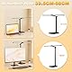 CHARYJOD Doppelkopf Schreibtischlampe LED Dimmbar, Dehnbare LED Schreibtischlampe,Schreibtisch Lampe hat 5-Farbtemperaturen und 10-Helligkeitsstufen, USB-Ladeanschluss
