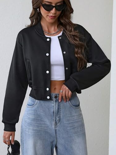 Slouchy Black Women's Casual Coat for Effortless Fall Vibes - X-Large Size - Image 4