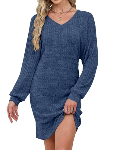 Grace's Secret Womens Ribbed Knit Sweater Dress Long Sleeve Casual Fall Winter Dresses 20252