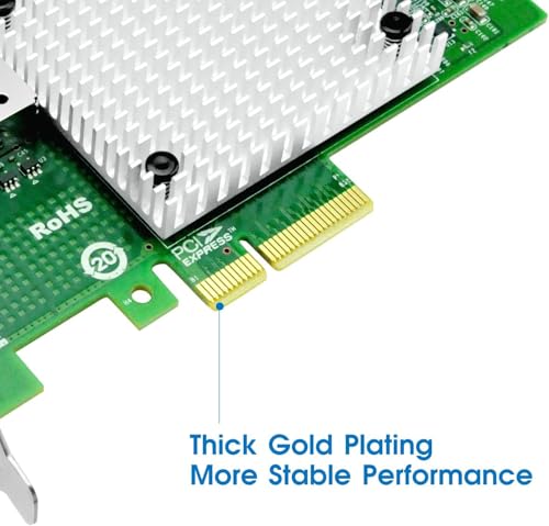 Tarjeta de Red PCI-E X4 10Gb con Puerto Único SFP+ Ethernet y Controlador Intel 82599EN Compatible con Windows Server, Linux y VMware miniatura 4