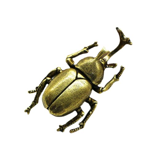 Figurines de bousier d'insecte en bronze : artisanat d'art massif pour votre bureau