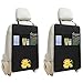 Zuoao 2 x Trittmatten, Auto-Organizer, wasserdicht, Auto-Rücksitzschutz mit Mehrzweck-Aufbewahrungstasche, Organizer für iPad Mini, Buch, Spielzeug, schwarz (Löwen-Design)