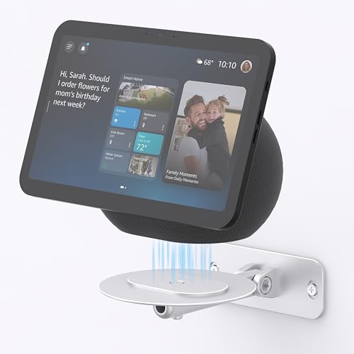 Pitelumeon Aluminum Alloy Wall Mount Stand Compatible with Show 11/Show 8 Aluminum Alloy Adjustable 270 Mounting Bracket Space-SavingSilver
