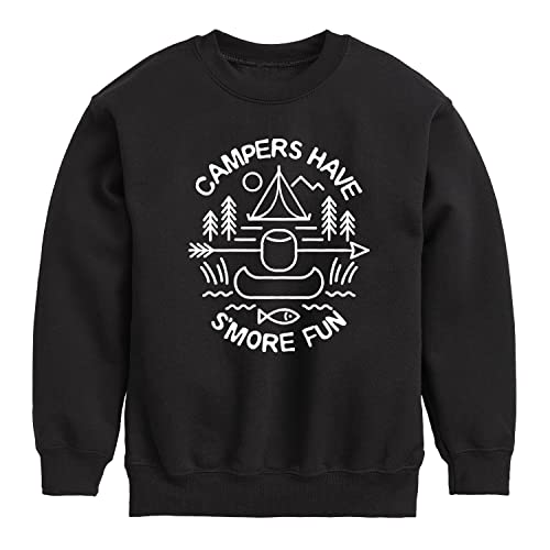 Instant Message - Camping - Campers Have S'more Fun - Toddler & Youth Crewneck Fleece Sweatshirt