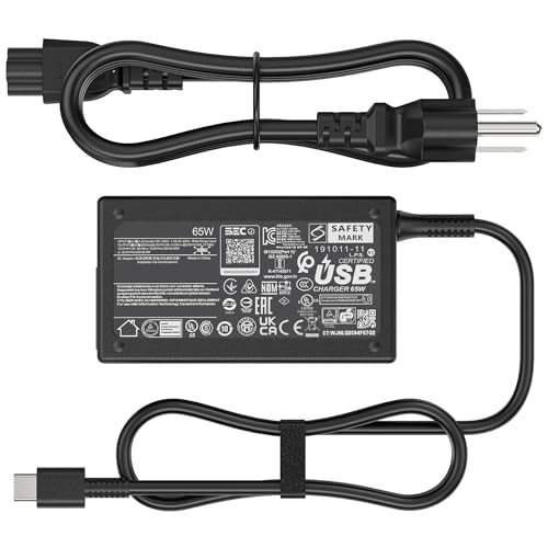 65W Laptop USB-C Charger Compatible with HP EliteBook x360 1040 6...