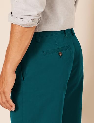 Image of Amazon Essentials Men's Classic-Fit 9 inch Cotton Twill Chino Shorts with Button-Through Pockets