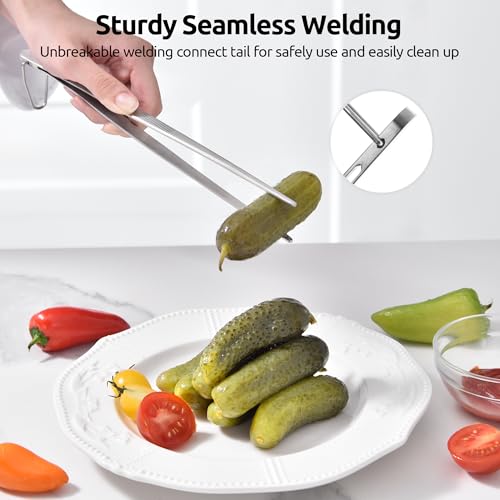 Image of U-Taste Kitchen Cooking Tweezer, 18 /8 Stainless Steel Tong, 10 inch /Pointed Tip