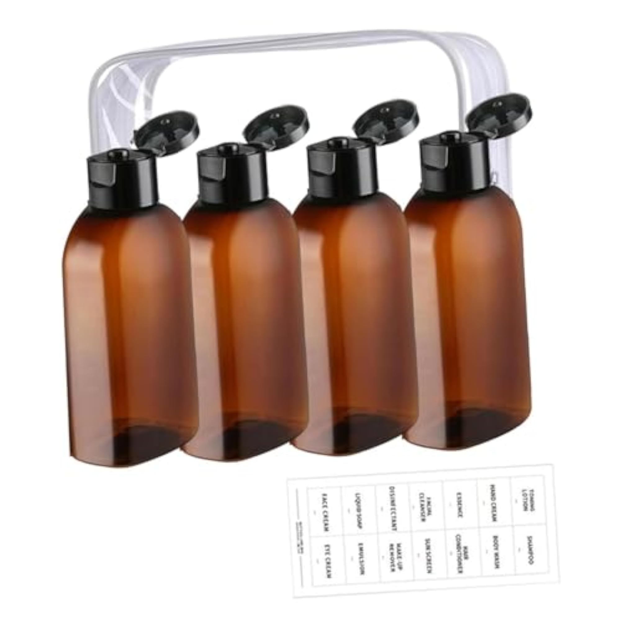 4Pcs Travel Toiletry Bottles for Hair Oil
