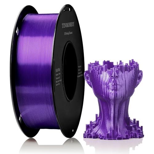 Silk PLA Filament 1.75 mm, TINMORRY 3D Printer Filament, 1 kg, 1 Spool, Purple