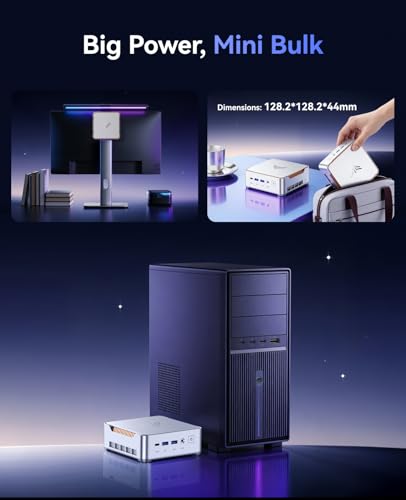 Image of KAMRUI Hyper H2 Mini PC, Core i9-14900HX (24C /32T, up to 5.8GHz), 32GB DDR4 1TB M.2 NVMe SSD, Triple 4K, WiFi 6E, Bluetooth 5.2