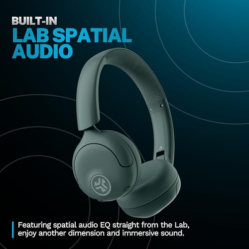 JLab Go Lux ANC Wireless Headphones, Sage, Hybrid Active Noise Cancelling, Premium On-Ear Bluetooth Headset, Customizable Sound, Be Aware Mode, Cloud Foam Comfort, Multipoint Connection - Image 4