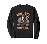 Photo Gallery rilassati grim reaper halloween party skull design felpa Photo Gallery rilassati grim reaper halloween party skull design felpa