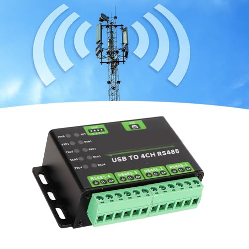 Convertidor USB a 4CH RS485 aislado industrial de aleación de aluminio 3