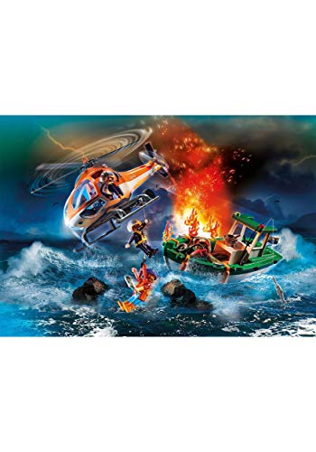 Playmobil 70491 Sauvetage En Mer De Bateau De Pèche En Feu 55 Pièces - vue 10